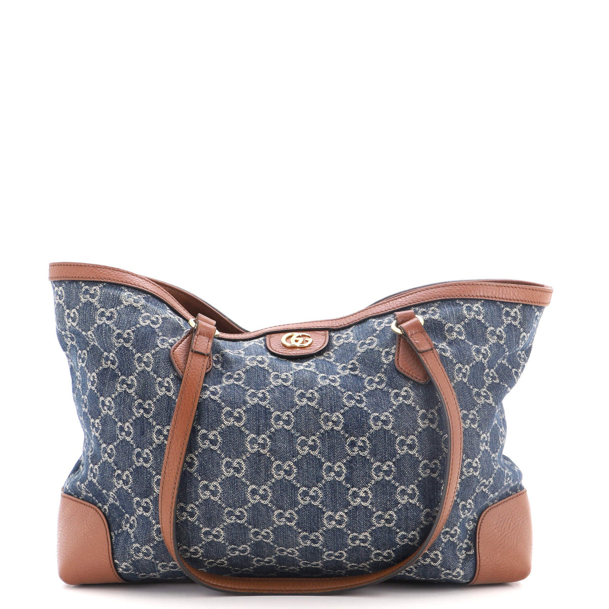 Ophidia Shopping Tote GG Denim Medium