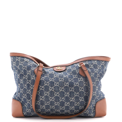 Ophidia Shopping Tote GG Denim Medium