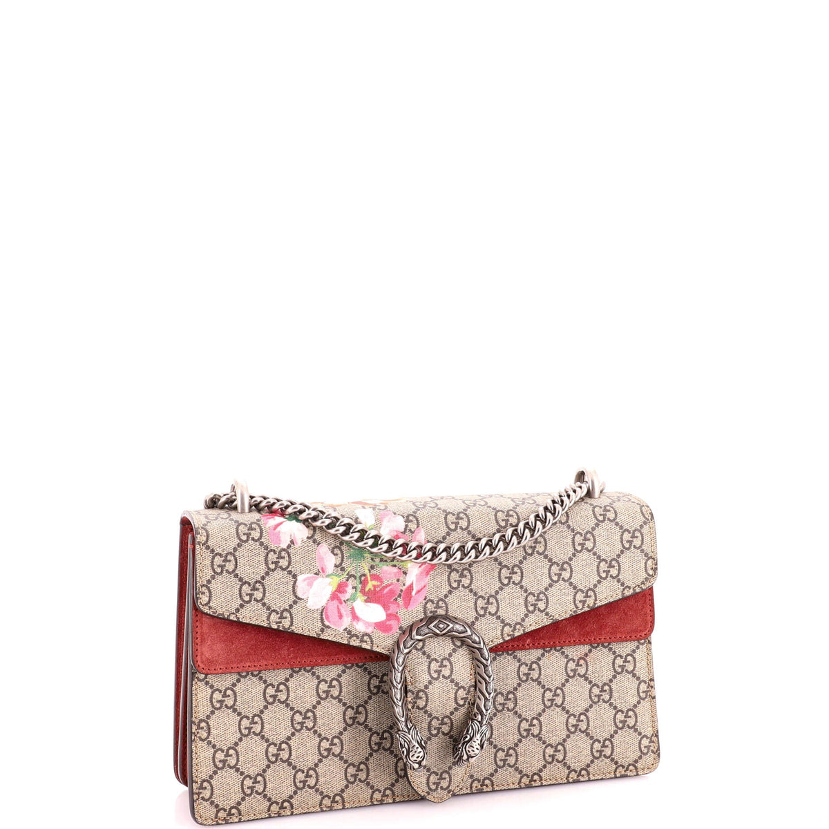 Dionysus Bag Blooms Print GG Coated Canvas Small
