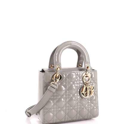 Lady Dior Bag Cannage Quilt Patent Small