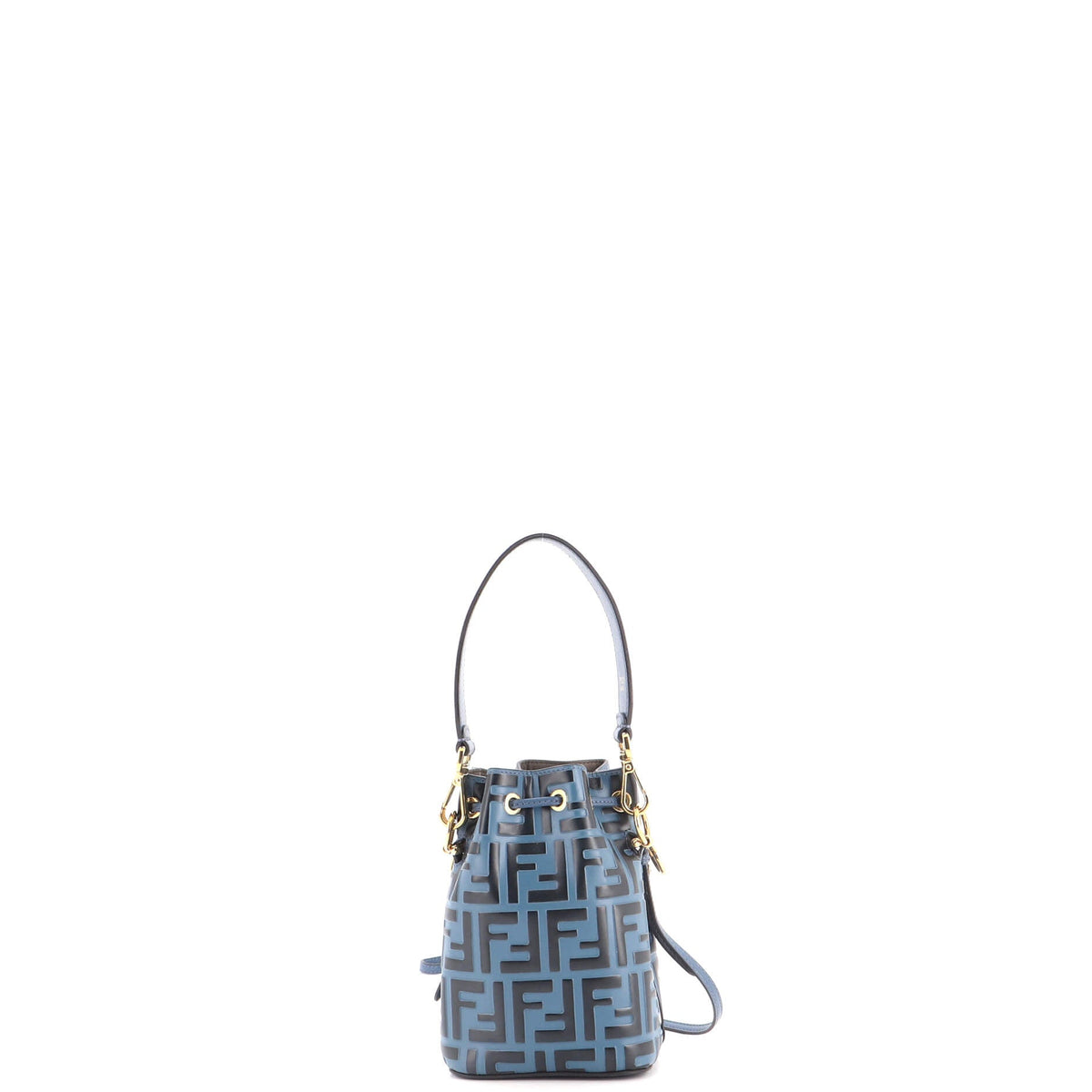 Mon Tresor Bucket Bag Zucca Embossed Leather Mini