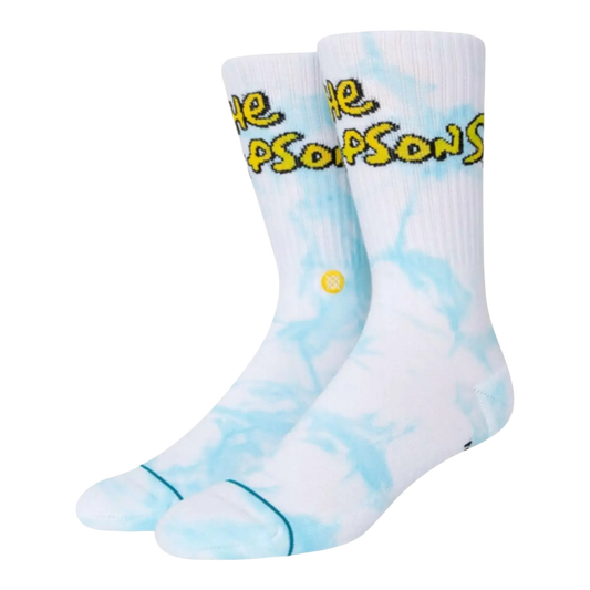 Stance Simpsons Intro Crew Men Crew Socks White