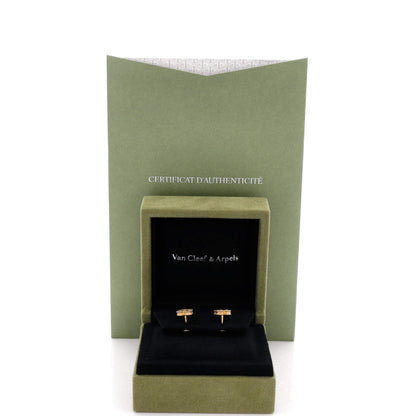 Sweet Alhambra Stud Earrings 18K Yellow Gold and Mother of Pearl