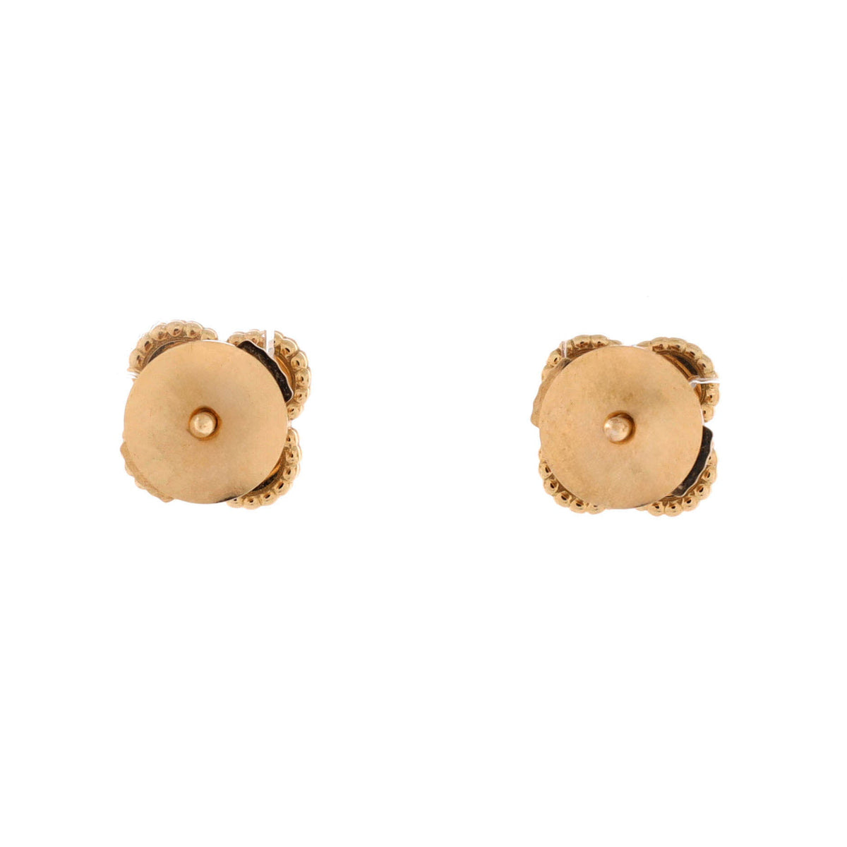 Sweet Alhambra Stud Earrings 18K Yellow Gold and Mother of Pearl