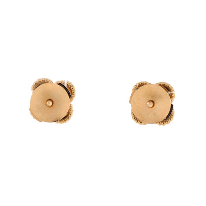 Sweet Alhambra Stud Earrings 18K Yellow Gold and Mother of Pearl