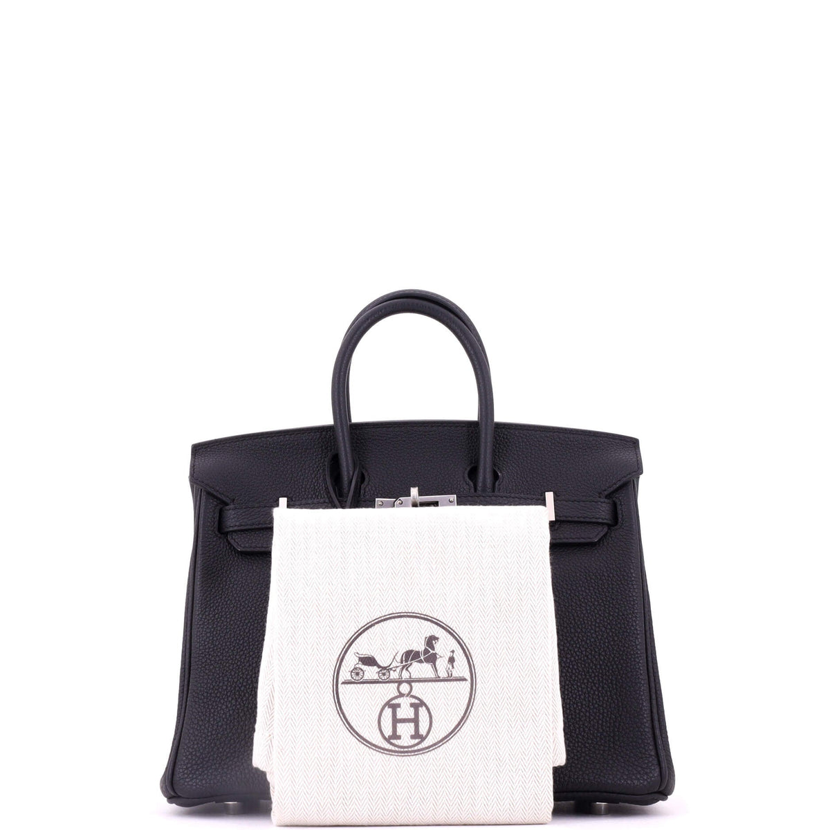 Birkin Handbag Noir Togo with Palladium Hardware 25