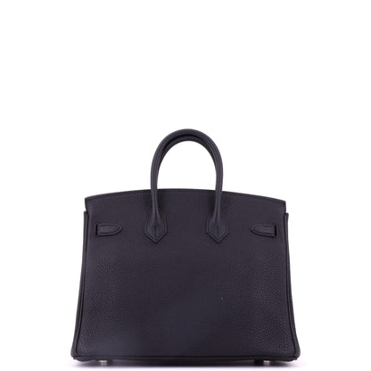 Birkin Handbag Noir Togo with Palladium Hardware 25