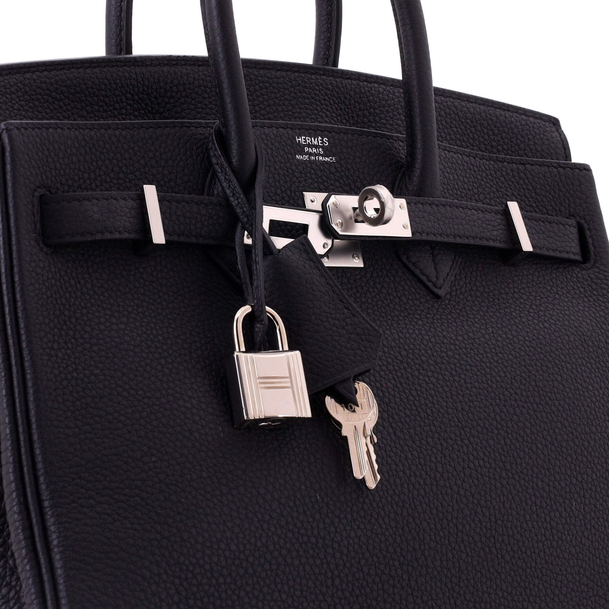 Birkin Handbag Noir Togo with Palladium Hardware 25