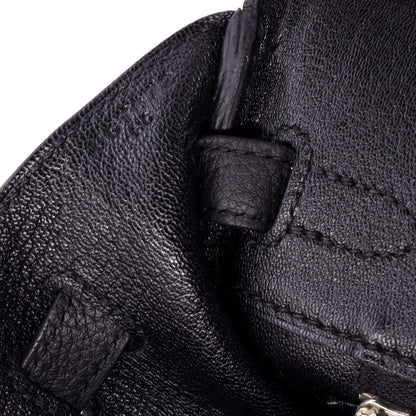 Birkin Handbag Noir Togo with Palladium Hardware 25