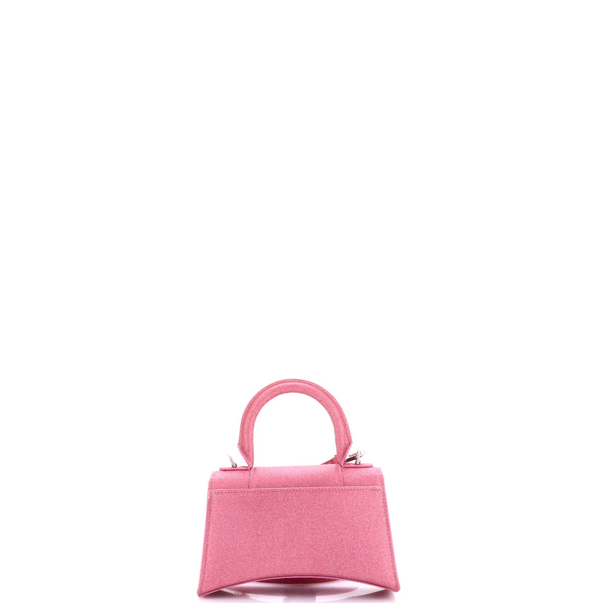 Hourglass Top Handle Bag Glitter Leather XS