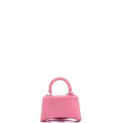Hourglass Top Handle Bag Glitter Leather XS