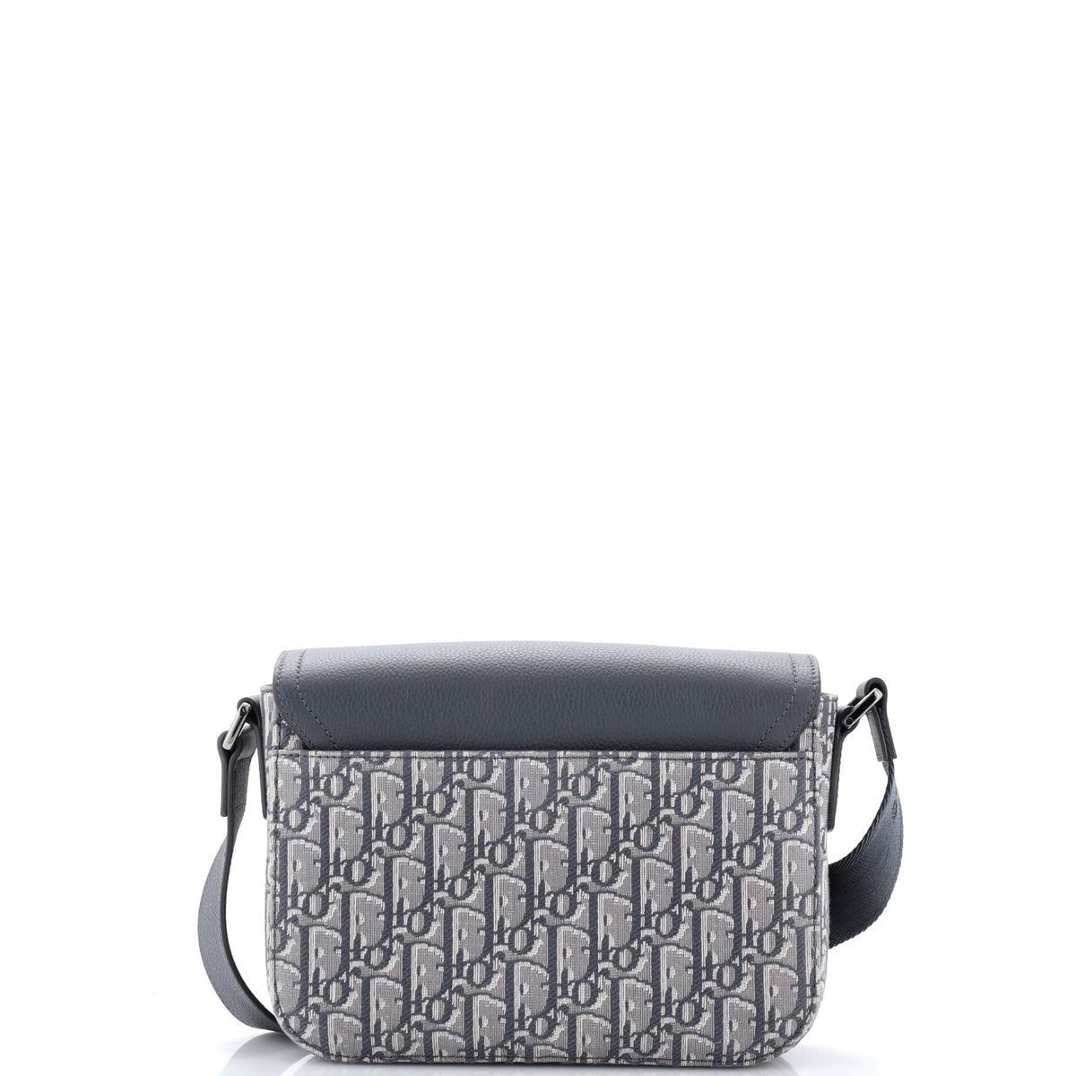 Saddle Buckle Flap Messenger Bag Oblique Canvas and Leather Medium