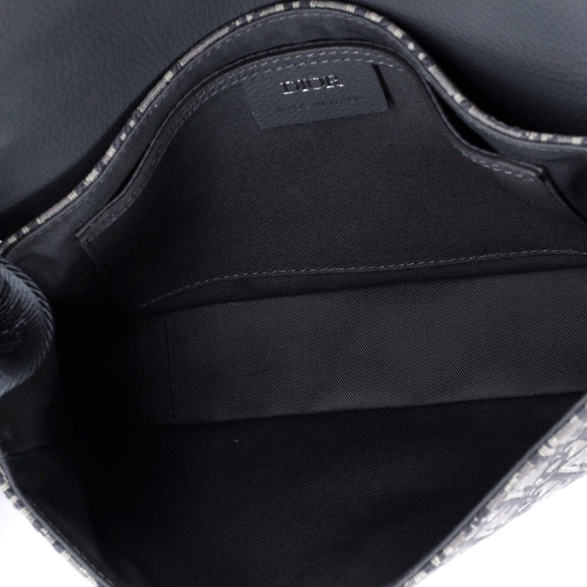 Saddle Buckle Flap Messenger Bag Oblique Canvas and Leather Medium