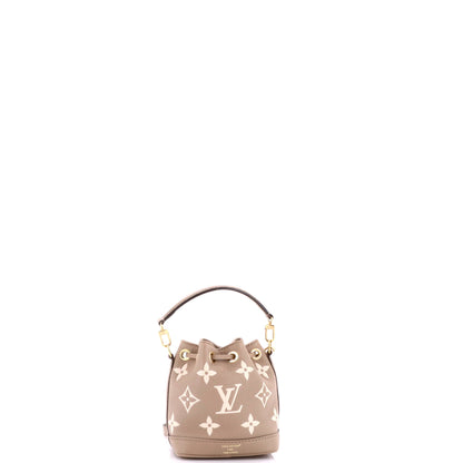 Noe NM Handbag Bicolor Monogram Empreinte Leather Nano