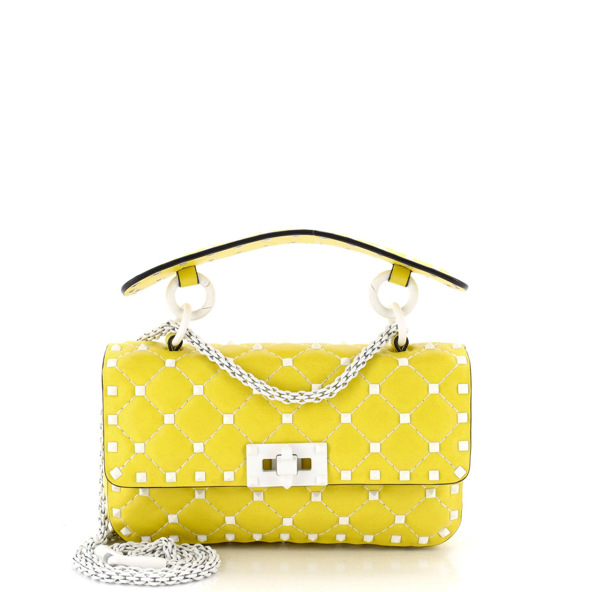 Free Rockstud Spike Flap Bag Quilted Leather Small