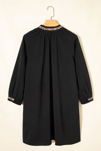 Threaded Pear Quincy Sleeve Shift Mini Dress