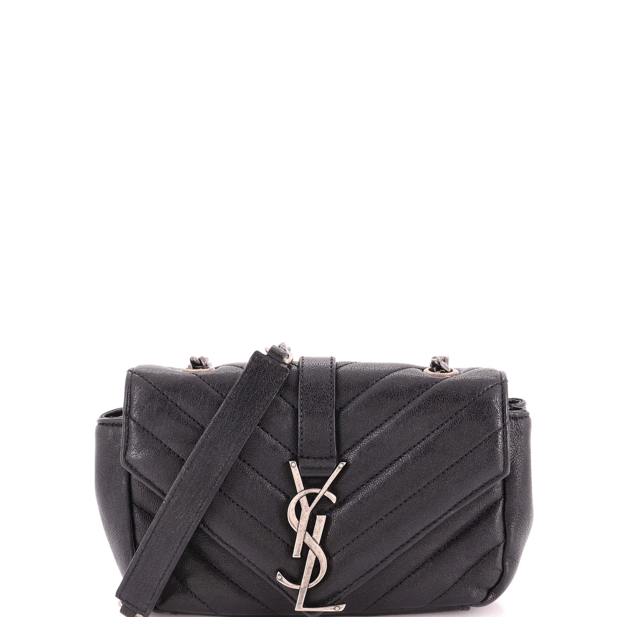 Classic Monogram Crossbody Bag Matelasse Chevron Leather Baby
