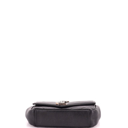 Classic Monogram Crossbody Bag Matelasse Chevron Leather Baby