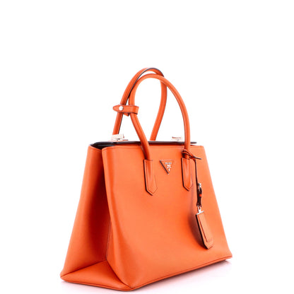 Turnlock Cuir Twin Tote Saffiano Leather Medium