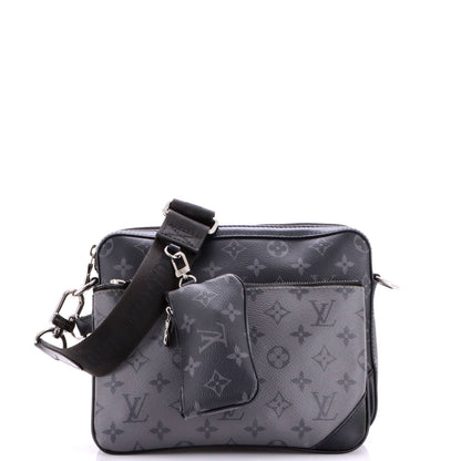 Trio Messenger Bag Reverse Monogram Eclipse Canvas