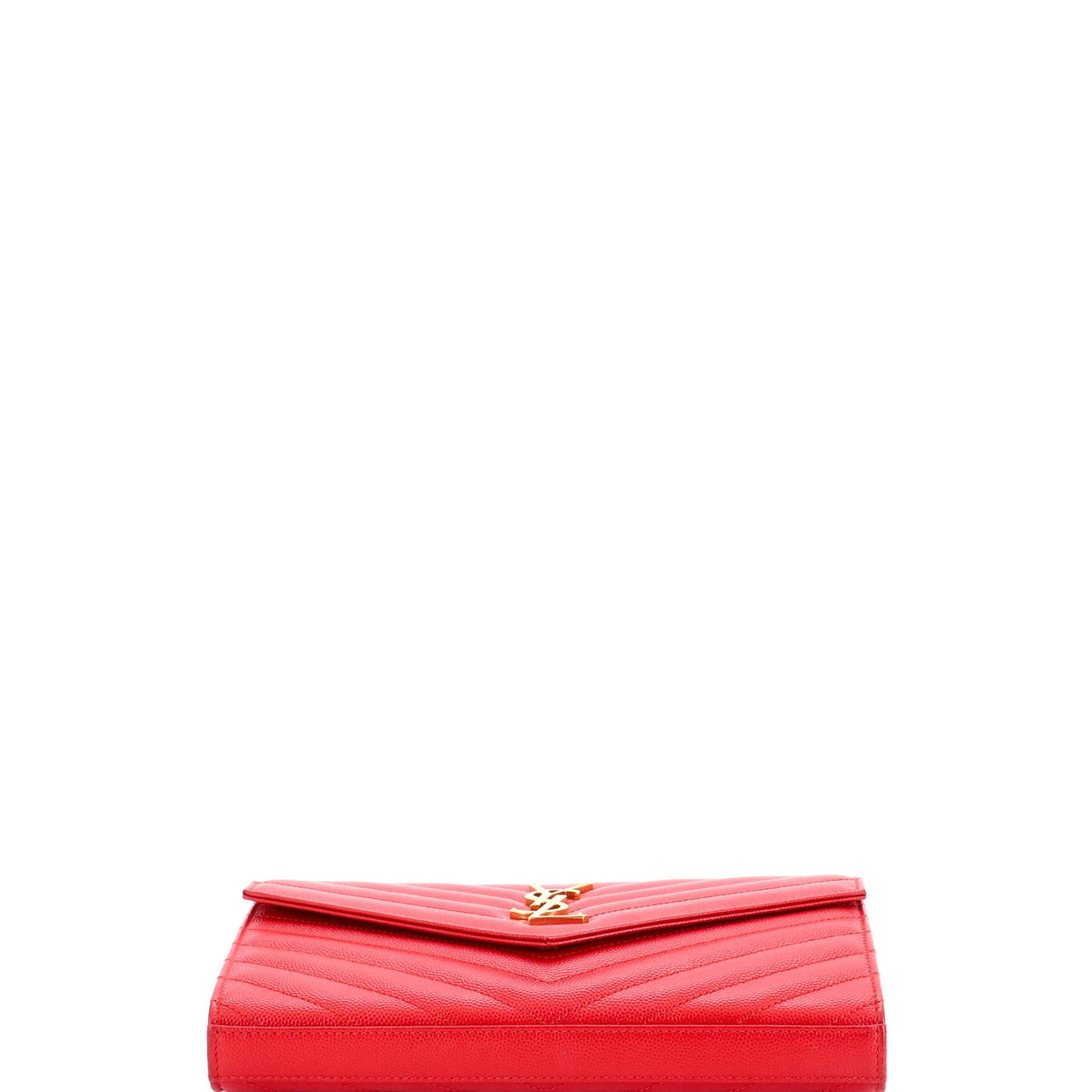 Classic Monogram Wallet on Chain Matelasse Chevron Leather Medium