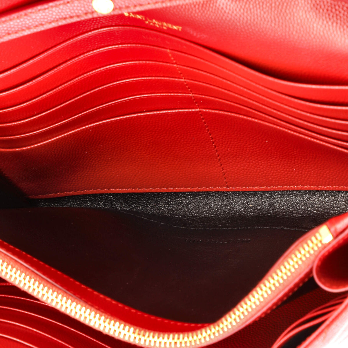 Classic Monogram Wallet on Chain Matelasse Chevron Leather Medium