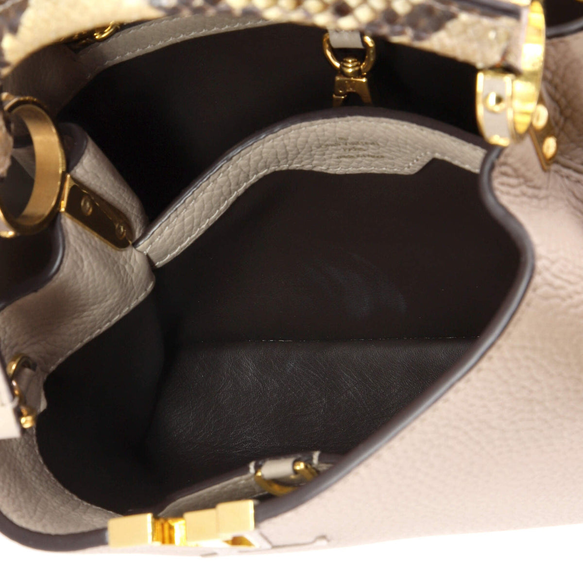 Capucines Bag Leather with Python BB