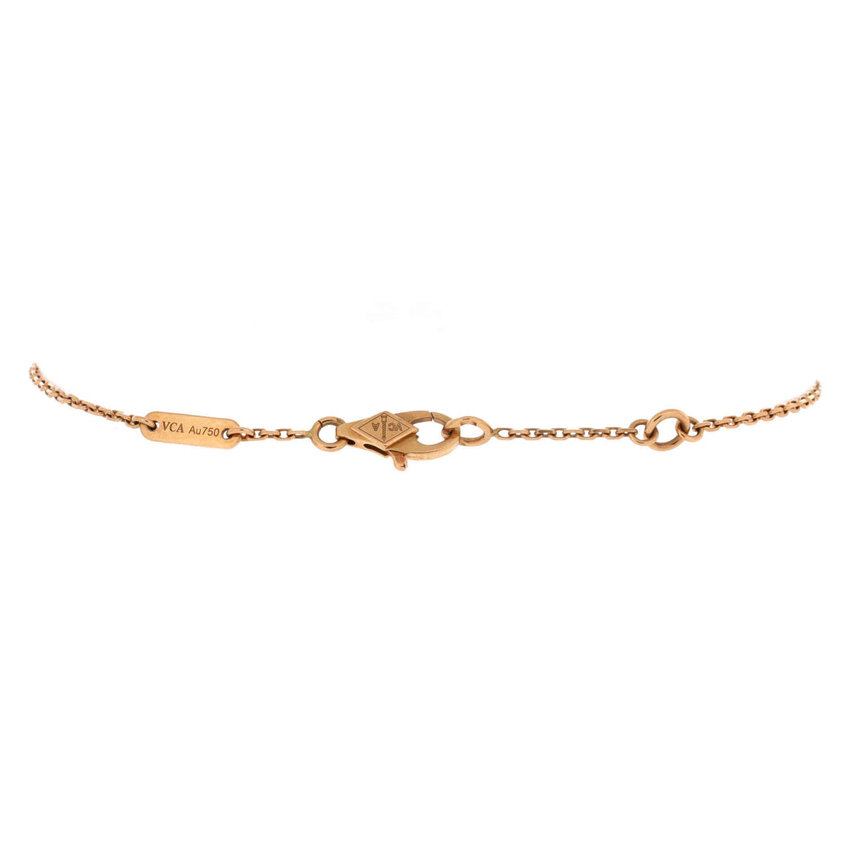 Sweet Alhambra Heart Bracelet 18K Rose Gold with Carnelian