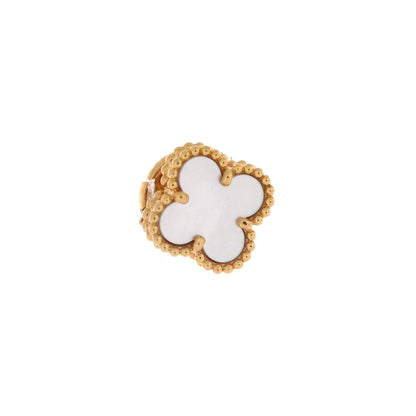 Sweet Alhambra Stud Earrings 18K Yellow Gold and Mother of Pearl