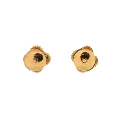 Sweet Alhambra Stud Earrings 18K Yellow Gold and Mother of Pearl