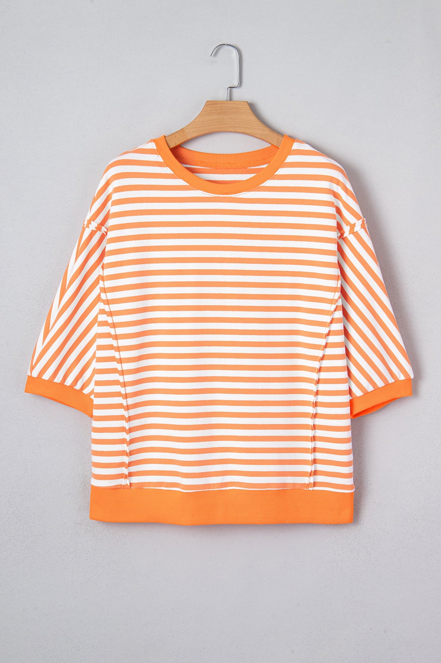 Threaded Pear Dulce Seam Patchwork Pullover Top
