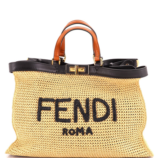 Peekaboo X-Tote Raffia Medium