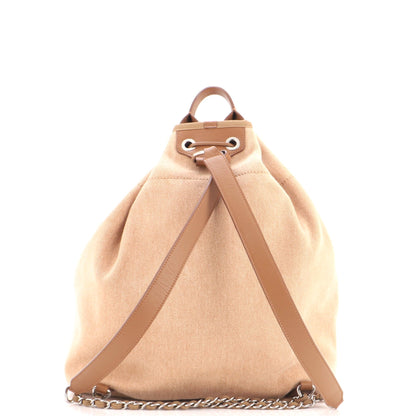 Deauville Backpack Canvas with Sequins Large