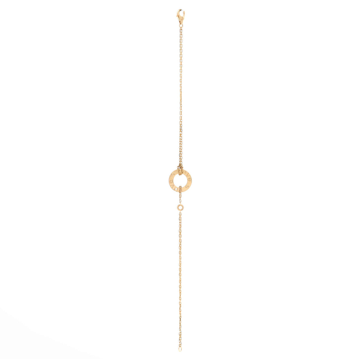 2 Diamonds Love Bracelet 18K Yellow Gold with Diamonds