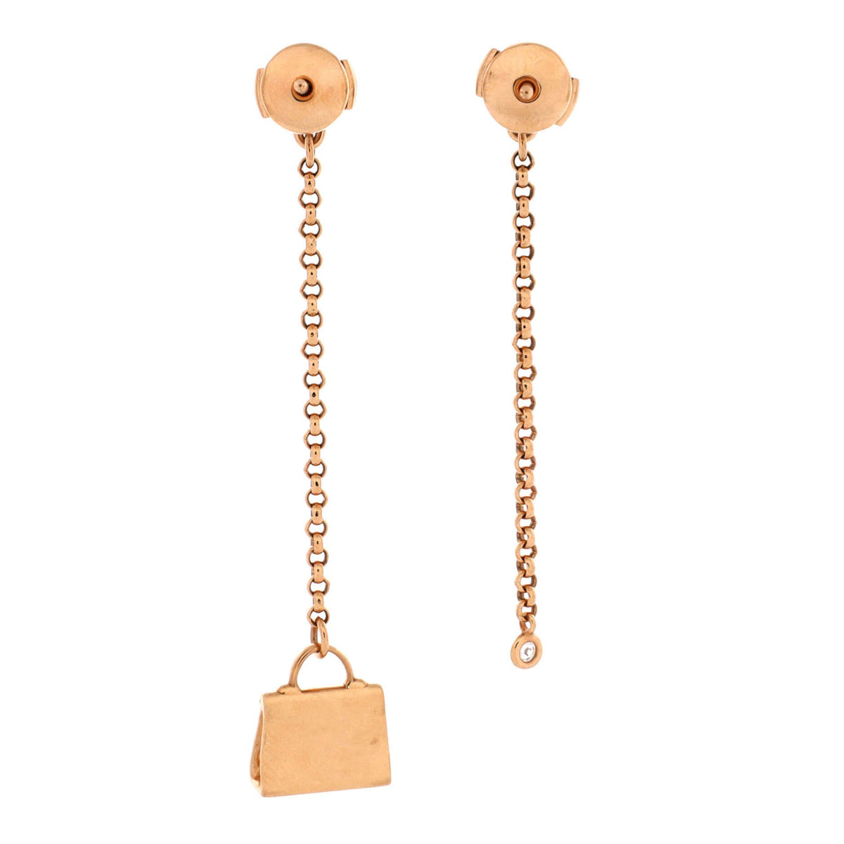 Kelly Amulette Drop Earrings 18K Rose Gold and Diamonds