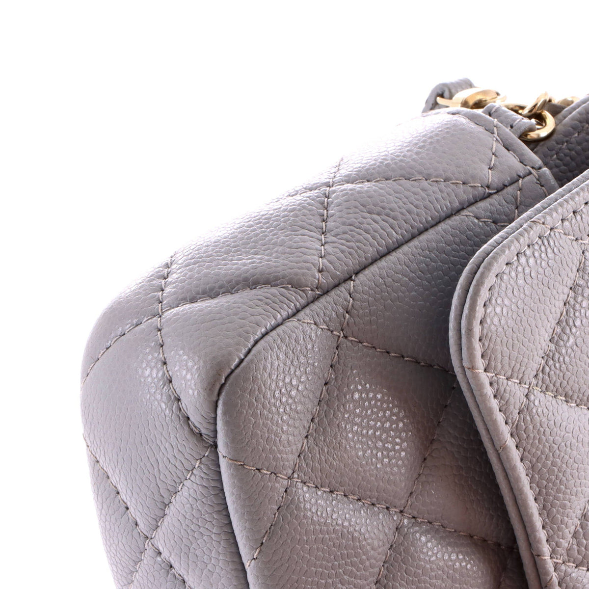 Classic Flap Phone Holder with Chain Quilted Caviar