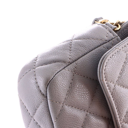 Classic Flap Phone Holder with Chain Quilted Caviar