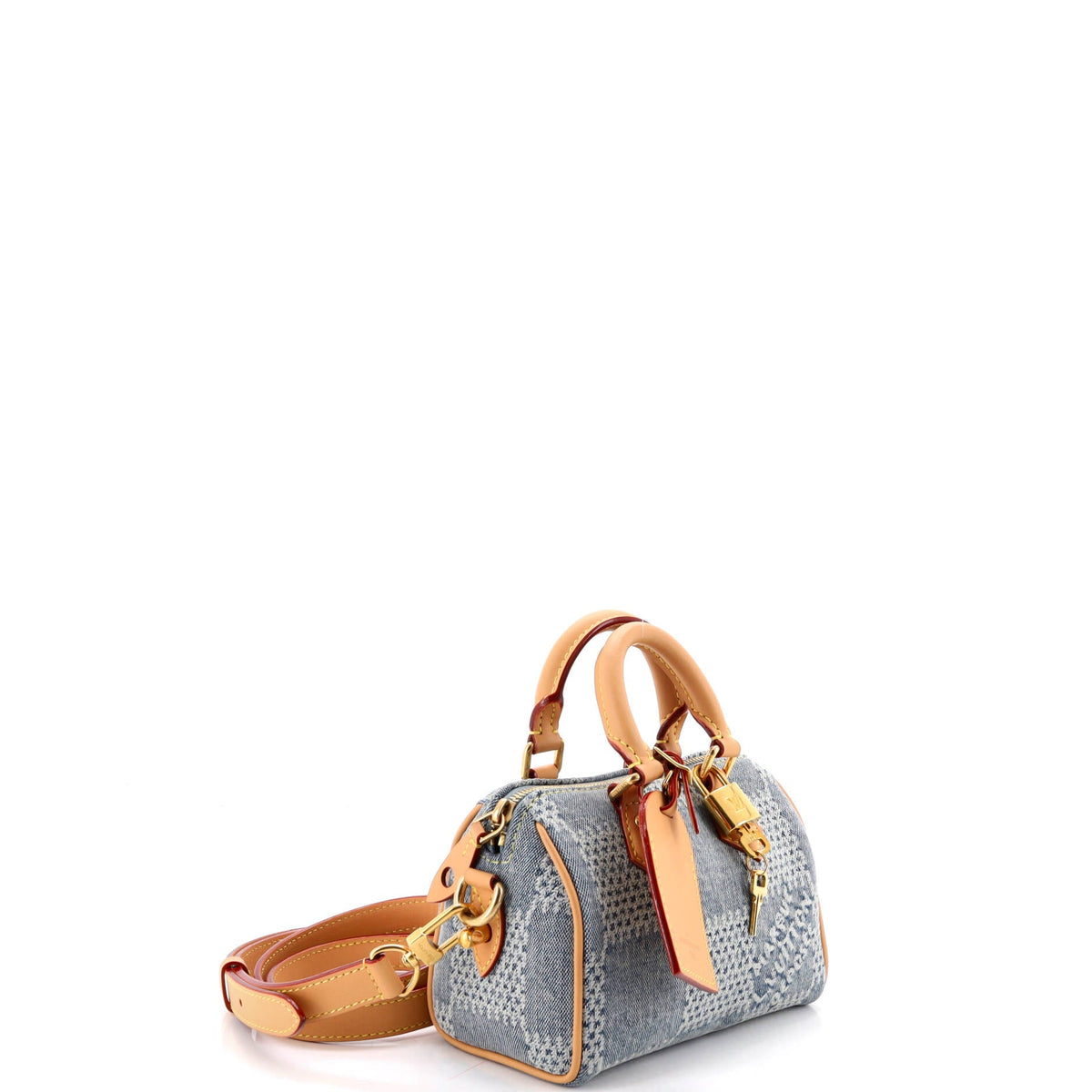 Speedy Bandouliere Bag 3D Damier Giant Denim 18