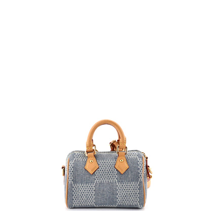 Speedy Bandouliere Bag 3D Damier Giant Denim 18