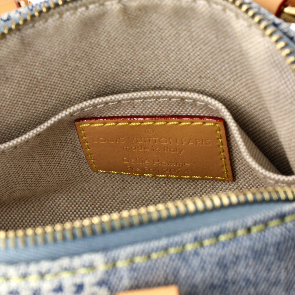 Speedy Bandouliere Bag 3D Damier Giant Denim 18