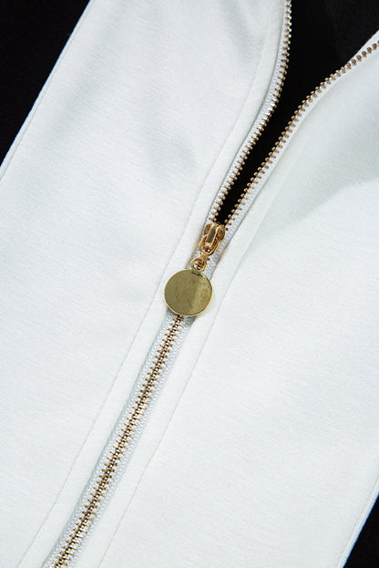 Threaded Pear Olivia Patchwork Zip Front Romper