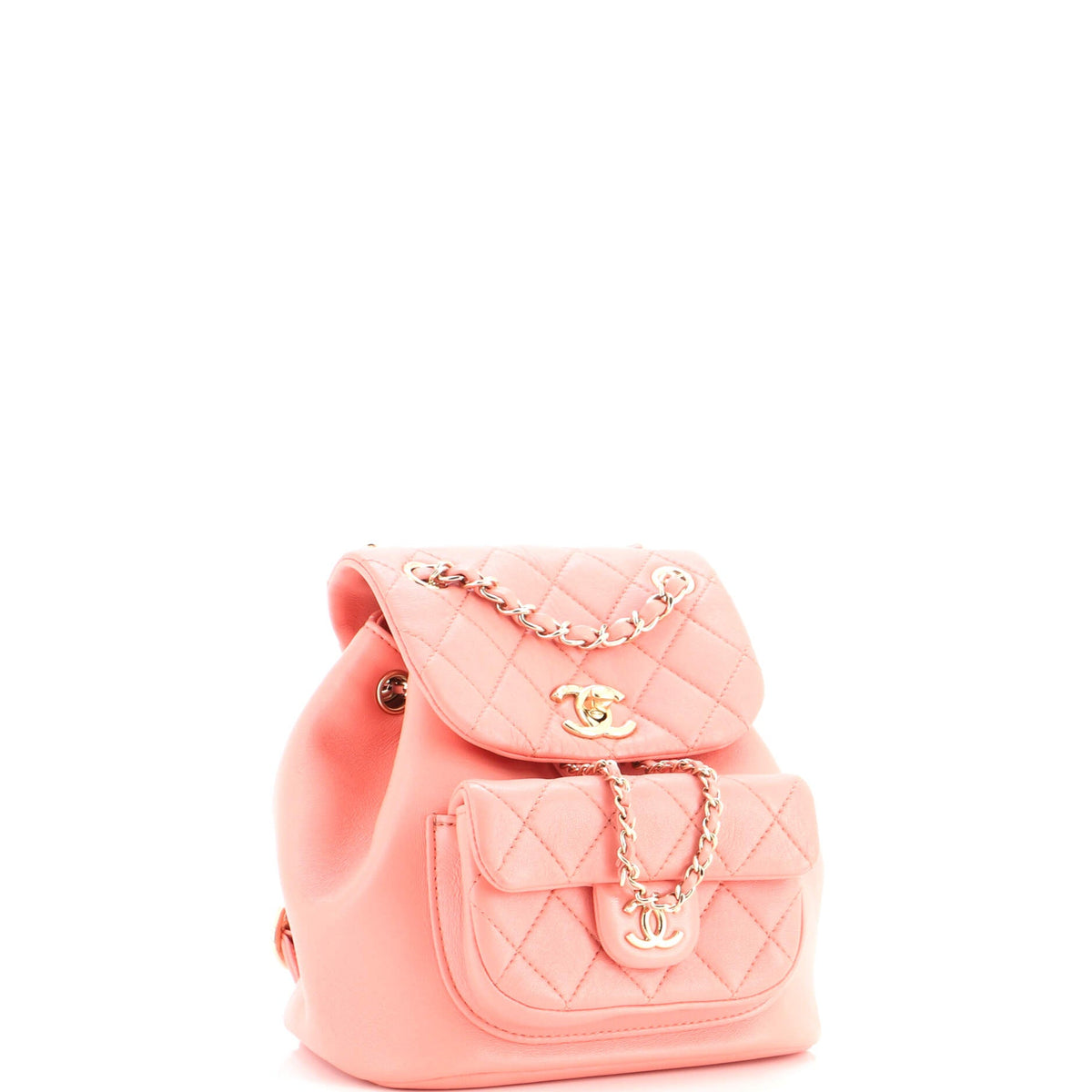 Duma Drawstring Backpack Quilted Leather Small