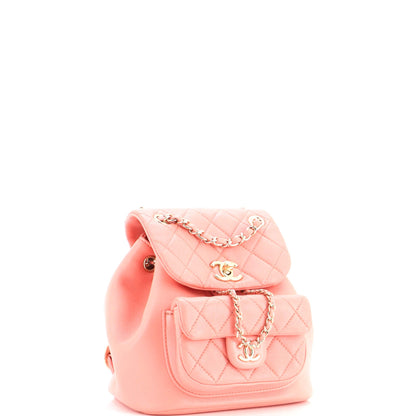 Duma Drawstring Backpack Quilted Leather Small