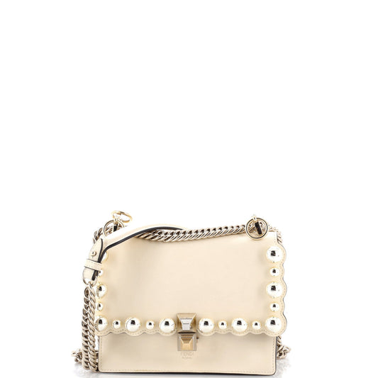 Kan I Bag Pearl Embellished Leather Small