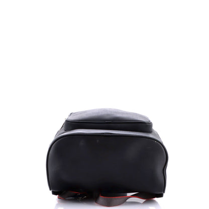 Front Pocket Backpack London Check Coated Canvas with Leather Medium