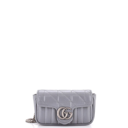GG Marmont Flap Bag Mixed Matelasse Leather Super Mini
