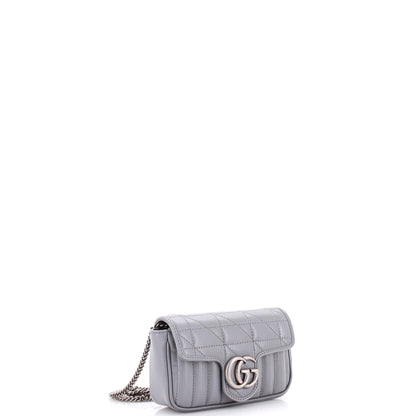 GG Marmont Flap Bag Mixed Matelasse Leather Super Mini