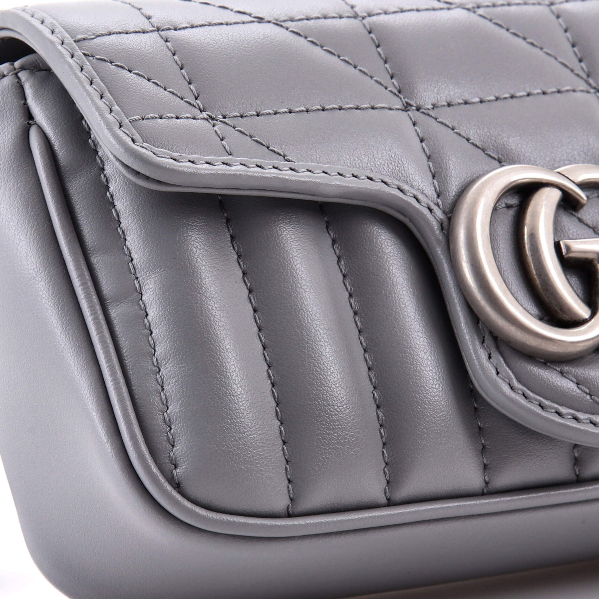 GG Marmont Flap Bag Mixed Matelasse Leather Super Mini