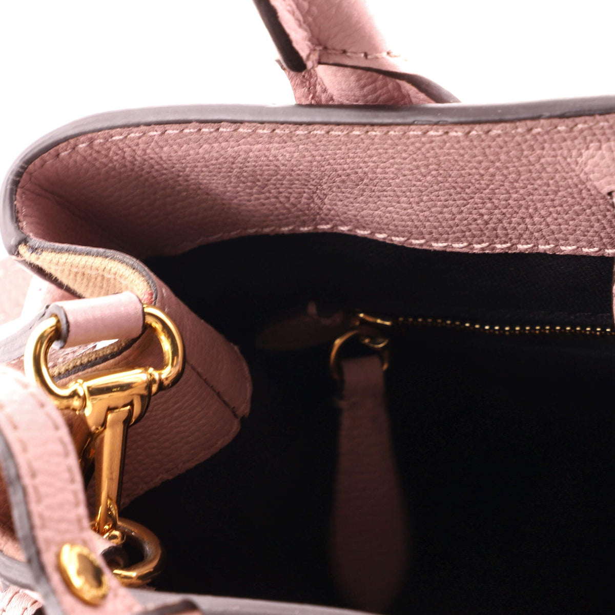 Banner Tote Leather and House Check Canvas Small