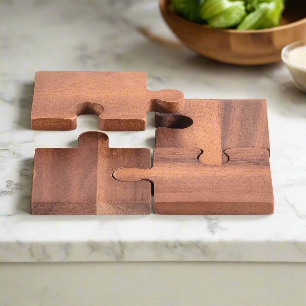 Kalmar Home Puzzle Piece Coasters - Set of 4